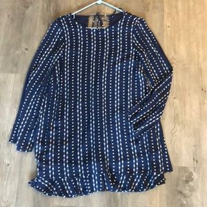 Navy Long Sleeve Dress